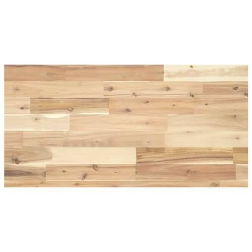 Zidna polica za Lavabo - Umivaonik od čelika i masivnog bagremovog drva - Smeđa i bijela 80 x 40 x 4 cm 1 Trapez Cijena