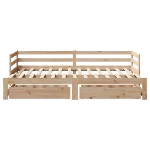 Dnevni krevet s ladicama bez madraca 90x200 cm masivno drvo Cijena