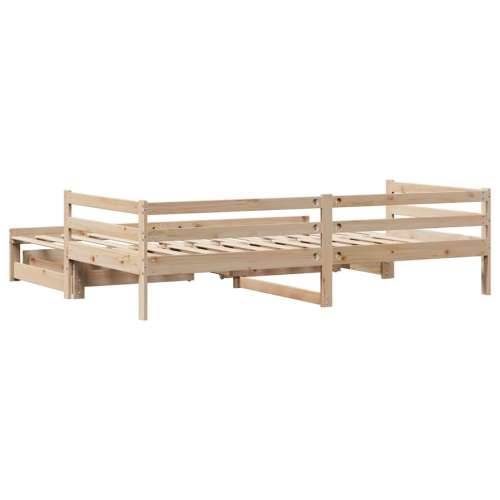 Dnevni krevet s ladicama bez madraca 90x200 cm masivno drvo Cijena