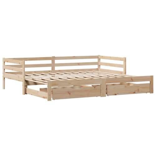 Dnevni krevet na razvlačenje s ladicama bez madraca 90 x 190 cm Cijena