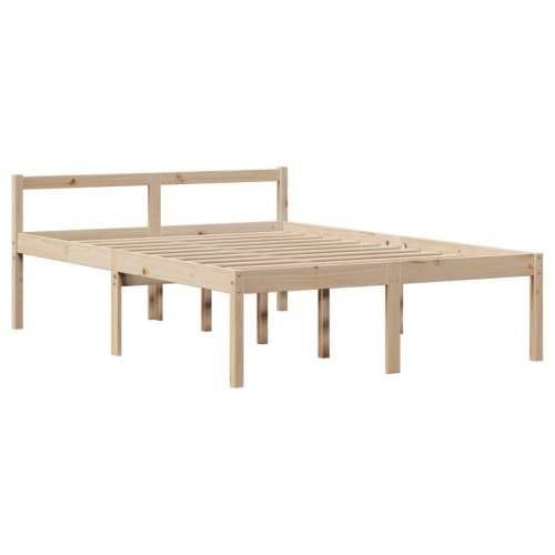 Krevet s regalom za knjige bez madraca 120x190 cm od borovine - Prirodna 120 x 190 cm Cijena