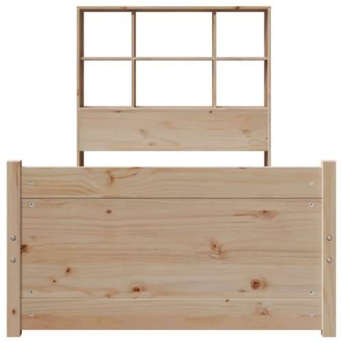Krevet s regalom za knjige bez madraca 100 x 200 cm od borovine - Prirodna 100 x 200 cm Cijena