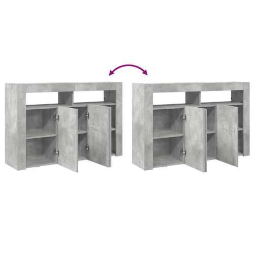 Sideboard Sivi beton Inženjersko drvo 116 x 30 x 75 cm Pravokutni Cijena