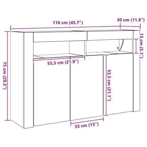 Sideboard Artizanski hrast Inženjersko drvo 116 x 30 x 75 cm Cijena