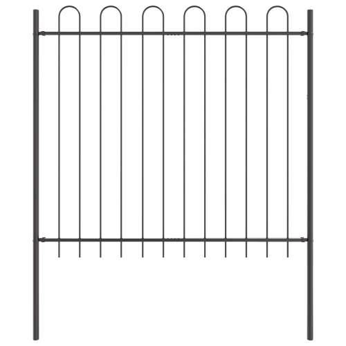 Vrtna ograda s hoop topom Siva 11.9x1.5 m Čelik Cijena