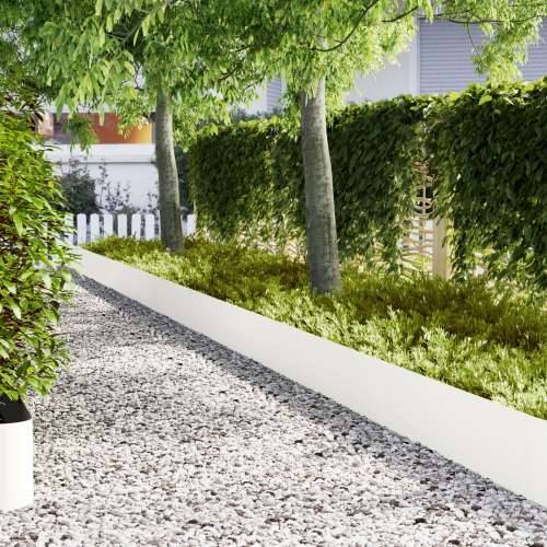 Ivice travnjaka 30 kom Bijele 100x0,5x30 cm Čelik Cijena