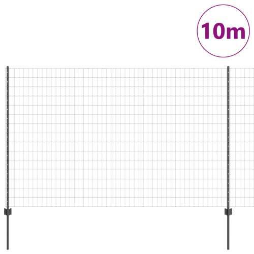 Euro Ograda s 10 U Stabljika Siva 1,5x10 m Čelik Cijena