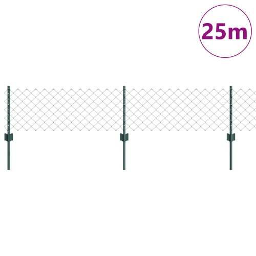 Ograda od lanaca s 22 U postova Zelena 0.4x25 m Čelik Cijena