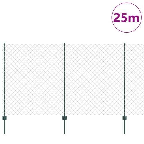 Ograda od lančane veze s 22 U stupa Zelena 1.4x25 m Čelik Cijena