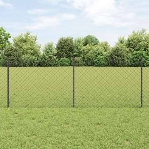 Ograda od lančanika sa 10 U postova siva 0.8x10 m čelik Cijena