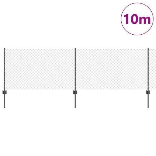 Ograda od lančanika sa 10 U postova siva 0.8x10 m čelik Cijena