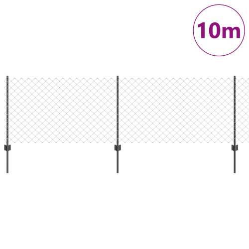 Ograda od lanca s 10 U postova Siva 0.8x10 m Čelik Cijena