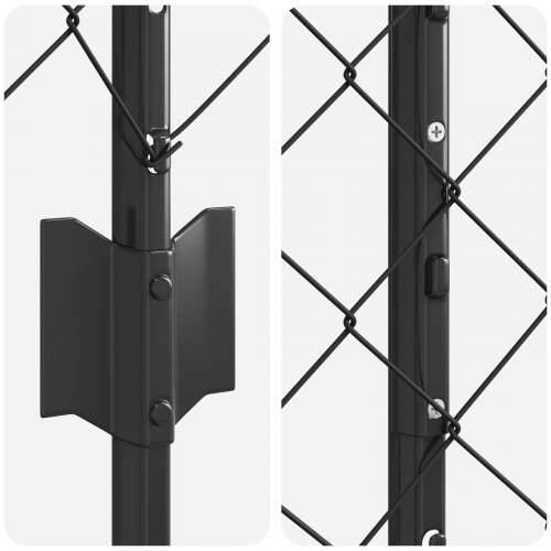 Ograda od lanca s 44 U postova Siva 1.6x25 m Čelik Cijena