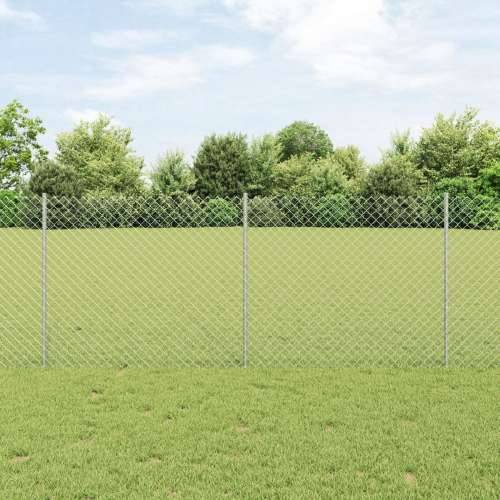 Ograda od lanaca s 20 U postova Srebrna 1x10 m Čelik Cijena