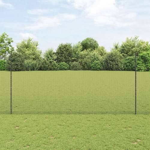 Ograda od varene žice sa 22 U stuba siva 1.6x25 m čelik Cijena