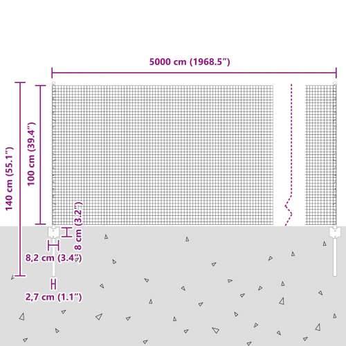 zavarena žičana ograda s 44 U stupova Siva 1x50 m čelik Cijena