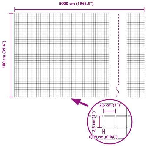Zavarena žičana ograda s 44 U stubovima Siva 1x50 m Čelik Cijena