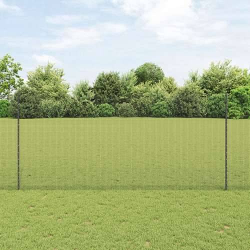 zavarena žičana ograda s 44 U postova siva 1,4x50 m čelik Cijena