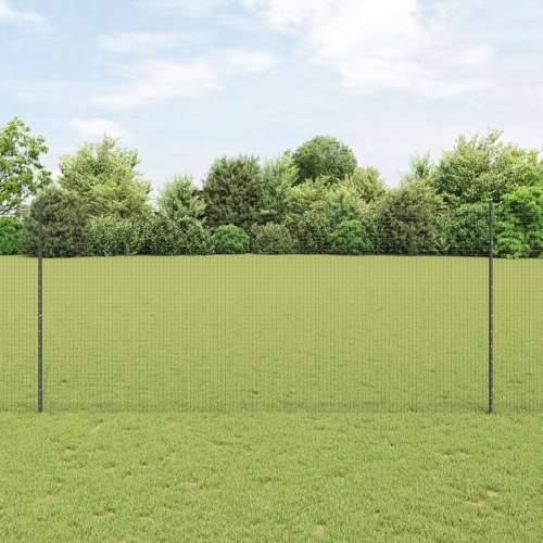 zavarena žičana ograda s 44 U postova siva 1.4x50 m čelik Cijena