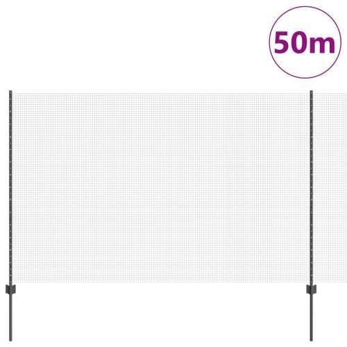 zavarena žica s 44 postovima siva 1.5x50 m čelik Cijena
