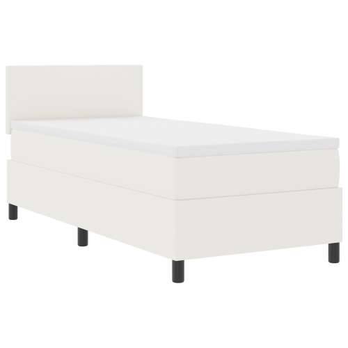 krevet s box springom s madracem krem 90x200 cm kordurovska tkanina Cijena