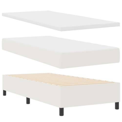 krevet s box springom s madracem krem 90x200 cm kordurovska tkanina Cijena