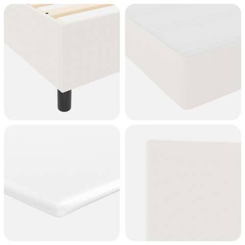 krevet s box springom s madracem krem 90x200 cm kordurovska tkanina Cijena