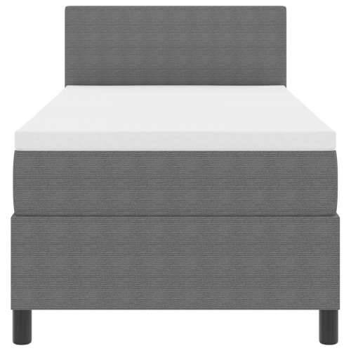 Box Spring Krevet s Madracem Svijetlo Sivi 100x200 cm Kordurojsko Platno Cijena