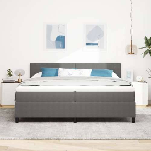 Krevet s box springom s madracem svijetlosivi 200x200 cm Kordurojna tkanina Cijena