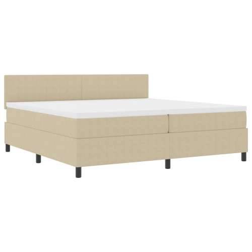 Krevet s box springom i dušekom svijetlo siva 200x200 cm baršun Cijena