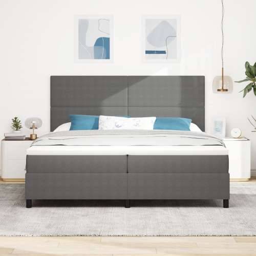 krevet s podlogom s madracem svijetlo sivi 200x200 cm korduroj tkanina Cijena