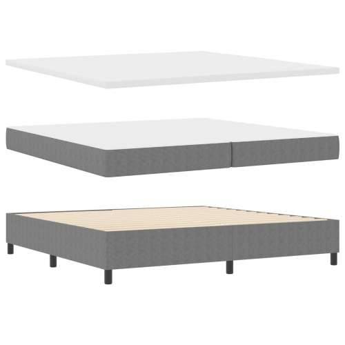 krevet s podlogom s madracem svijetlo sivi 200x200 cm korduroj tkanina Cijena