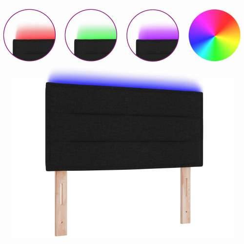 LED uzglavlje s linijama crno 80 cm tkanina Cijena