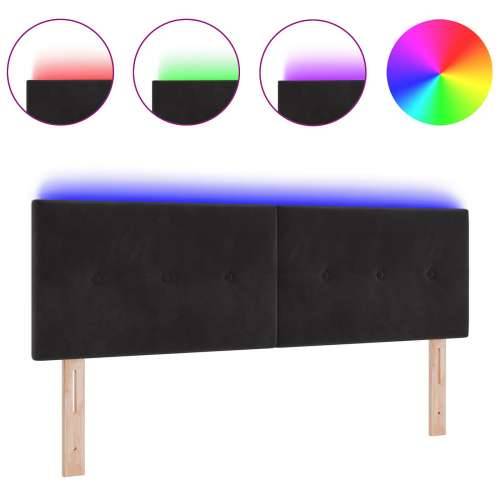 LED uzglavlje s gumbima Crno 72 cm Baršun Cijena