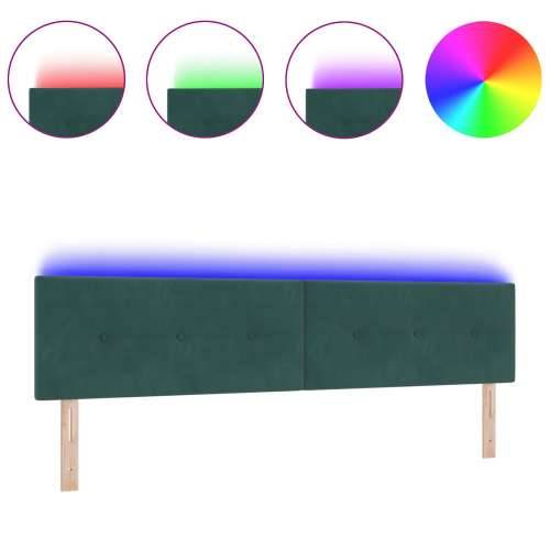 LED uzglavlje Gumbasto Tamnozeleno 100 cm Baršun Cijena