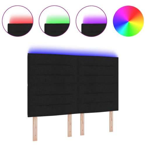 LED uzglavlje, linije dizajn, crno, 80 cm, tkanina Cijena