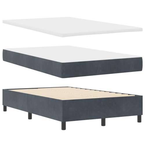 Krevet s Box Springom i Madracem Tamno Sivi 120x200 cm Baršun Cijena