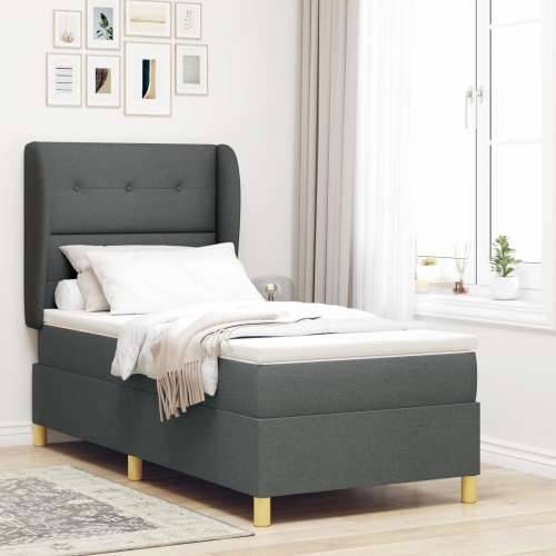 Box Spring Krevet s Madracem Tamno Sivi 100x200 cm Tkanina Cijena