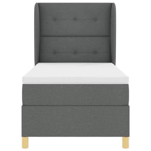 Box Spring Krevet s Madracem Tamno Sivi 100x200 cm Tkanina Cijena