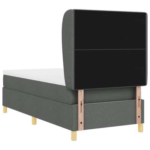 Box Spring Krevet s Madracem Tamno Sivi 100x200 cm Tkanina Cijena