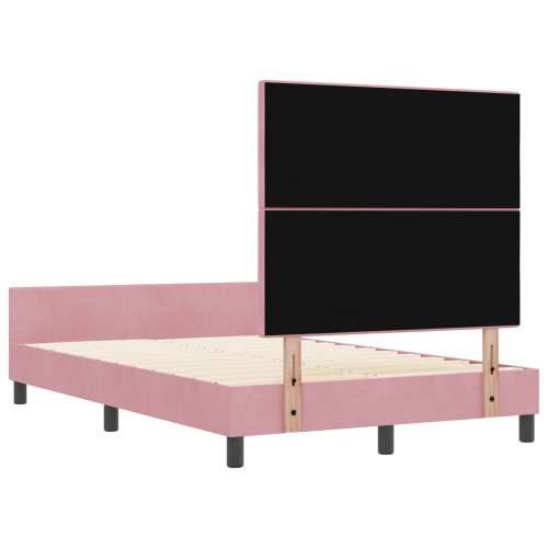Ružičasta baršunasta konstrukcija kreveta 120x200 cm Cijena