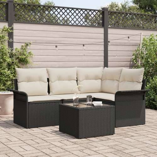 set od 4 vrtne sofe s jastučićima smeđi poli rattan Cijena