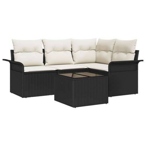 set od 4 vrtne sofe s jastučićima smeđi poli rattan Cijena
