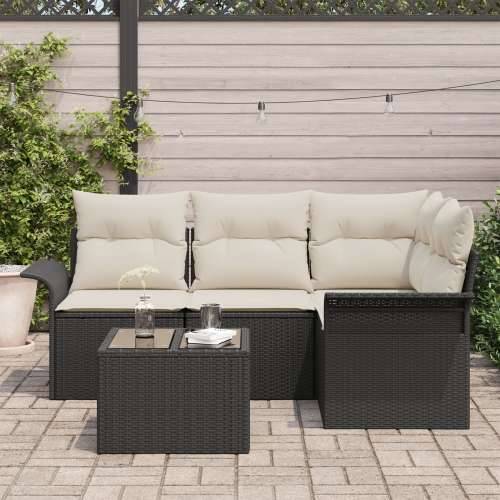 set od 4 vrtne sofe s jastučićima smeđi poli rattan Cijena