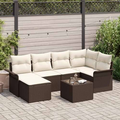6-dijelni vrtni sofa set s jastučićima sivi poli ratan Cijena