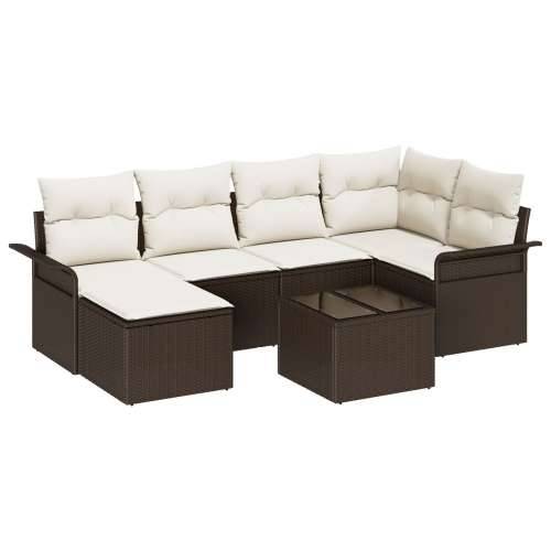 6-dijelni vrtni sofa set s jastučićima sivi poli ratan Cijena