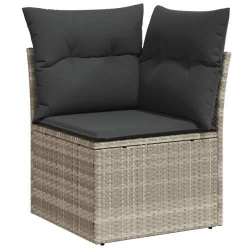 10 dijelna vrtna sofa set s jastučićima sivi poli ratan Cijena