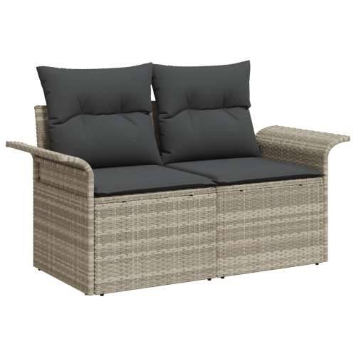 10 dijelna vrtna sofa set s jastučićima sivi poli ratan Cijena