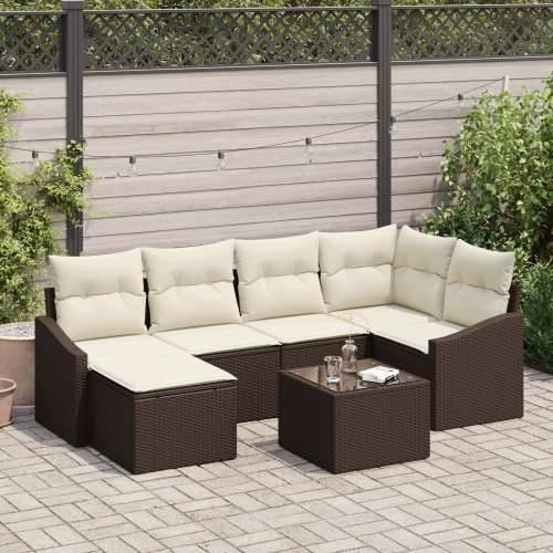 set od 6 dijelova vrtnih sofa s jastučićima sivo poli ratan Cijena