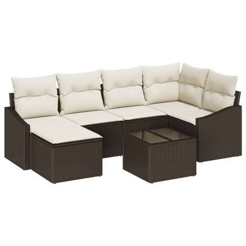 set od 6 dijelova vrtnih sofa s jastučićima sivo poli ratan Cijena